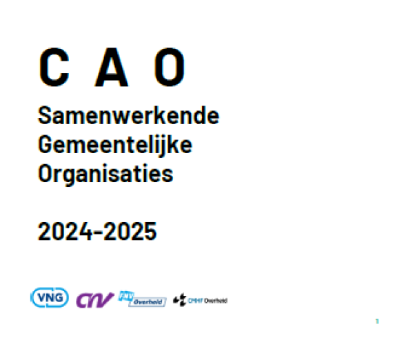 voorkant met alleen tekst CAO SGO 2024-2025