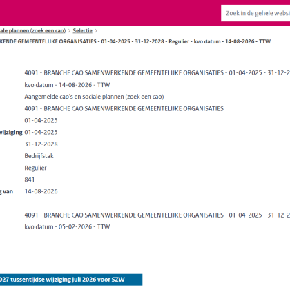 afbeelding website ministerie aanpassing cao 
