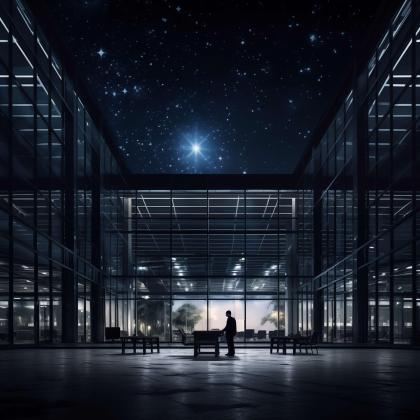 in de nacht aan het werk 