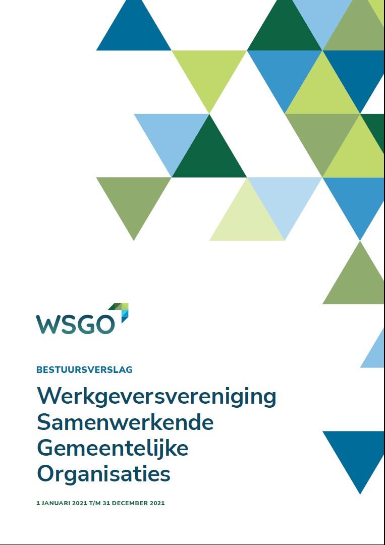 Voorkant bestuursverslag met logo WSGO
